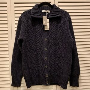 Inis Meain Aran Sweater - Navy